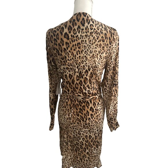 FRAME Leopard Print Button Belted Dress Size Small NEW NWT - Picture 7 of 9